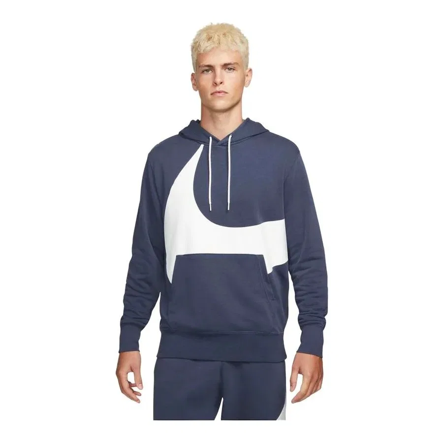 Мужской худи с капюшоном и принтом Swoosh Nike Sportswear, Темно-синий