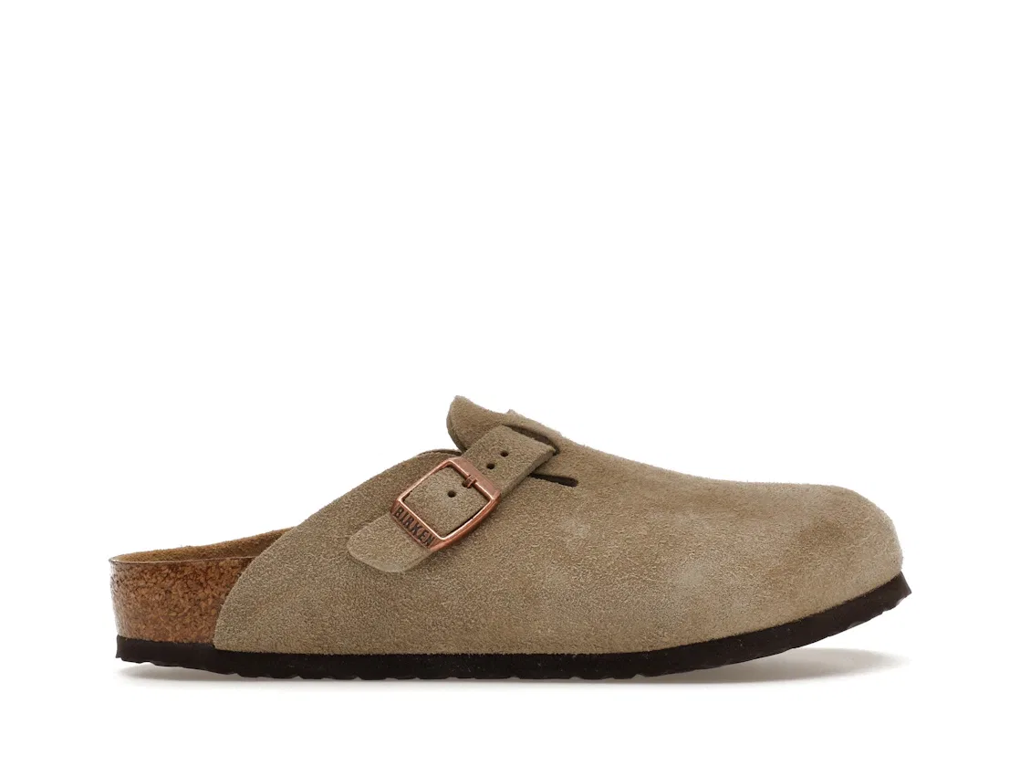 Детские сандалии на узкую стопу Birkenstock Boston Suede, Taupe