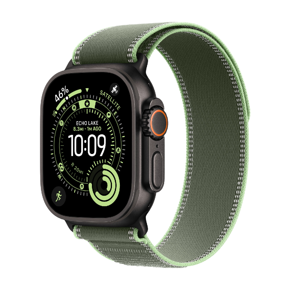 

Умные часы Apple Watch Ultra 3, 49 мм, GPS+Cellular, Black Titanium Case/Green/Neon Trail Loop M/L Band, Черный, Умные часы Apple Watch Ultra 3, 49 мм, GPS+Cellular, Black Titanium Case/Green/Neon Trail Loop M/L Band