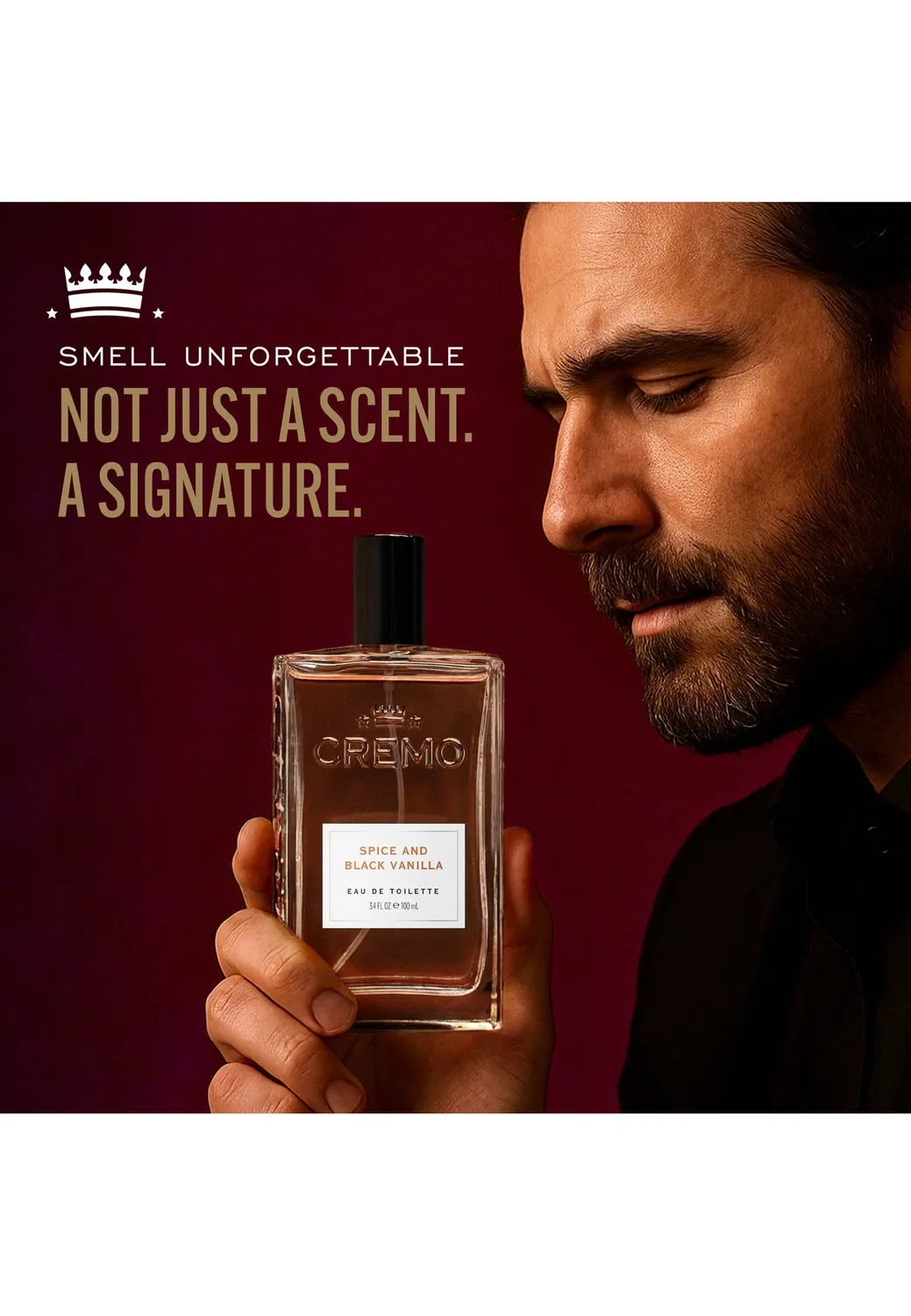 Spice & Black Vanilla Edt для мужчин - туалетная вода Cremo, 100 мл — фото 3