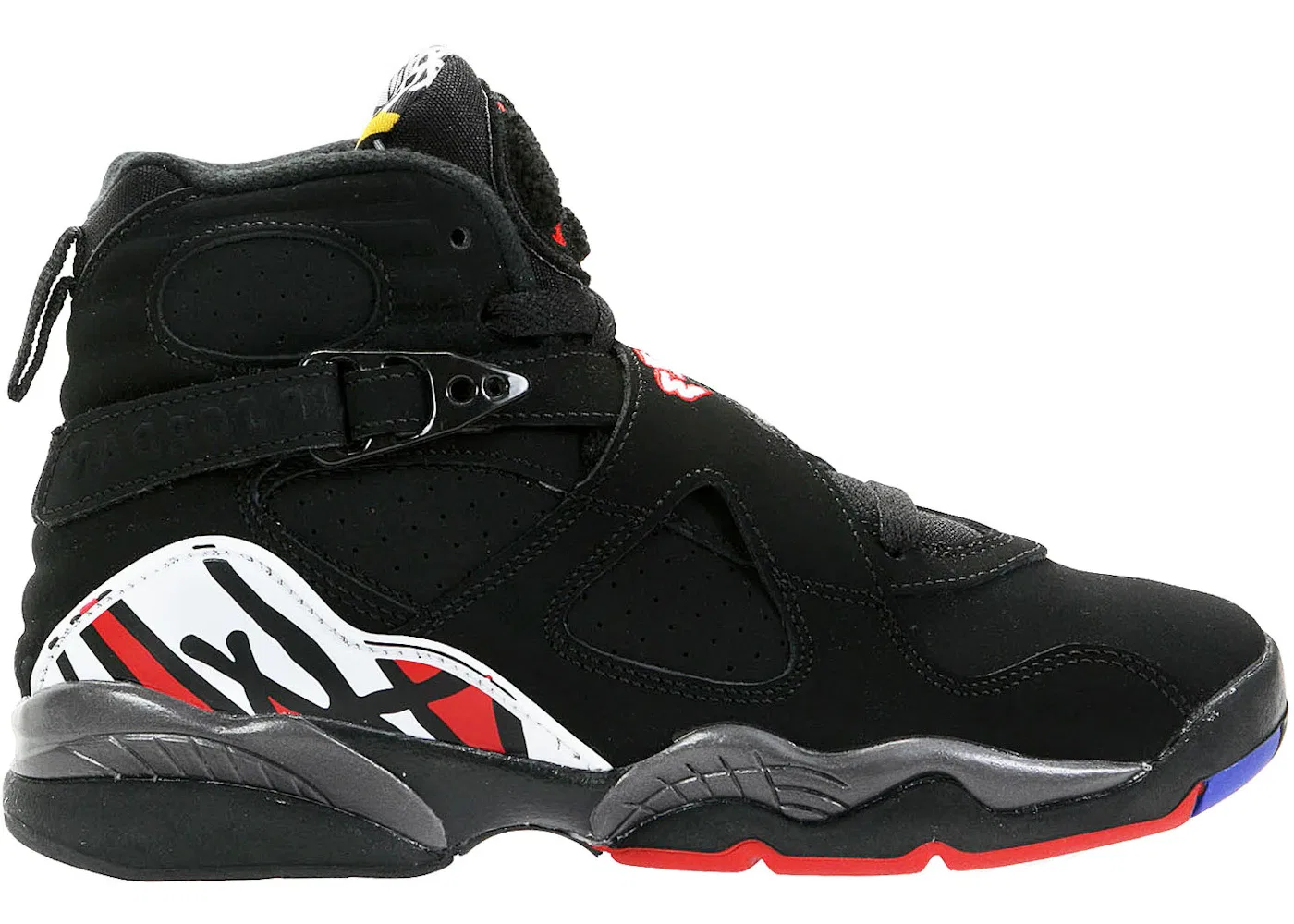 Детские кроссовки с высоким берцем Jordan 8 Retro Jordan, Black/Varsity Red-White-Bright Cncro