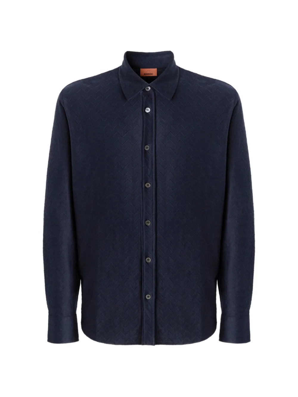 

Рубашка с зигзагообразным узором Missoni, синий