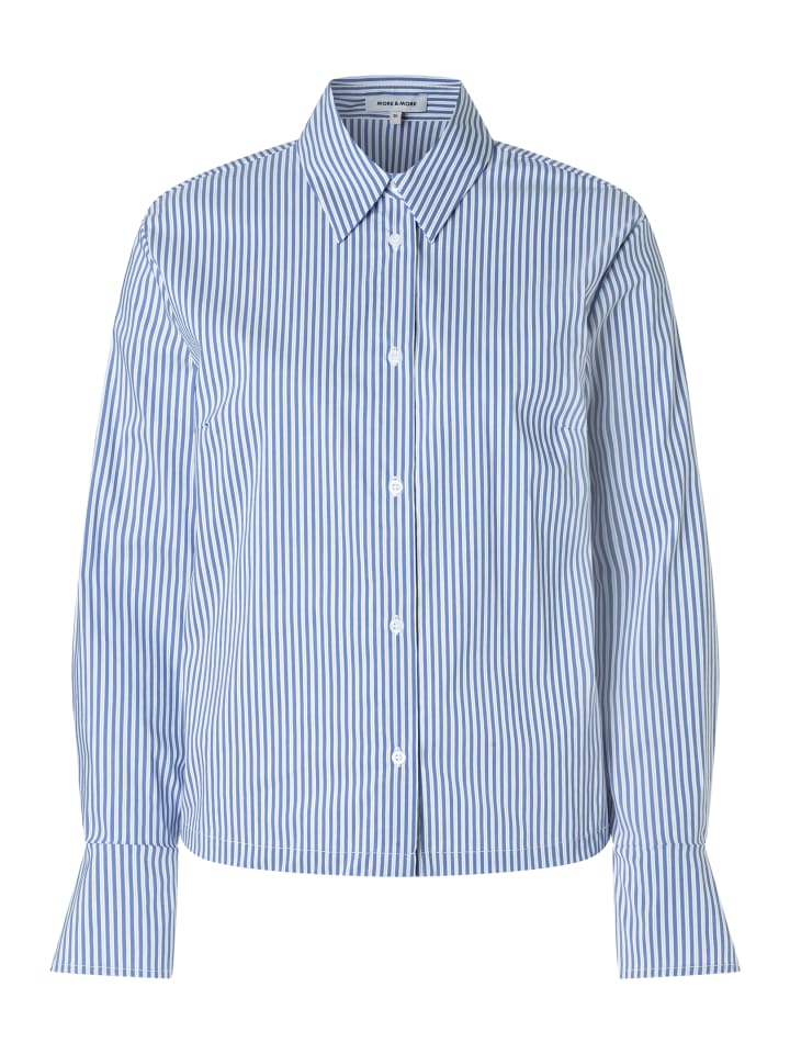 

Короткая блузка из эластичного хлопка в тканую полоску More & More