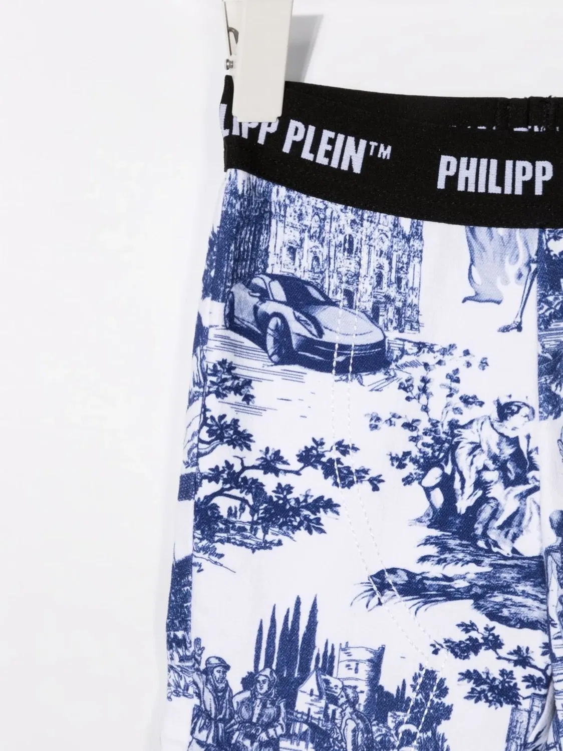 Леггинсы En PLEIN air с принтом Philipp Plein, белый — фото 3