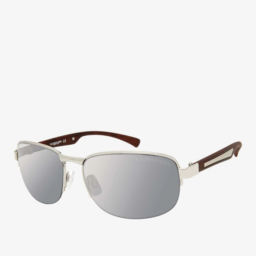 

Солнцезащитные очки U.S. Polo Assn. Semi-rimeless Rectangular Metal, серебристый