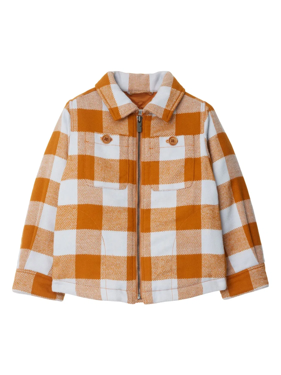 Куртка в клетку из хлопка Burberry, оранжевый