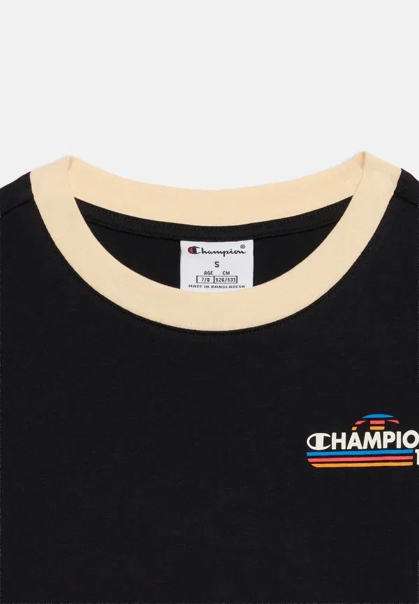 Спортивная одежда, стандартный крой, футболка с принтом Champion, черный — фото 4