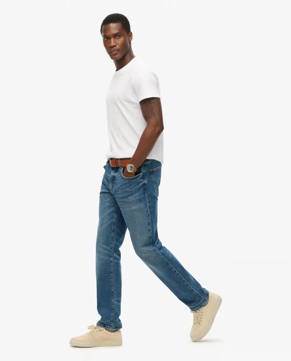 Мужские джинсы slim straight винтажные Superdry, Синий — фото 4