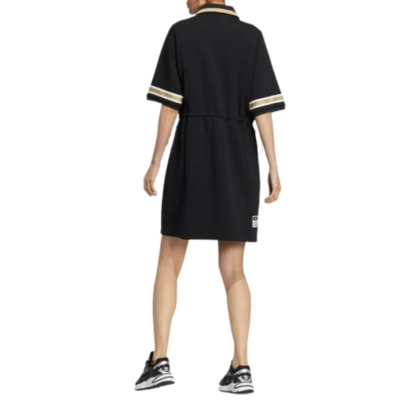 Платье-поло с контрастными полосками Modern Collegiate Adidas, черный — фото 3