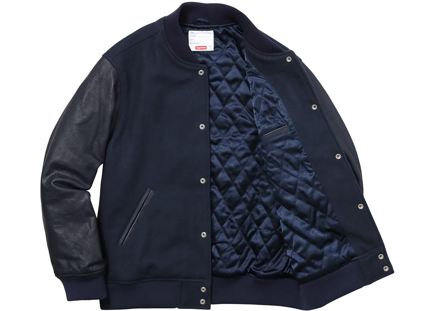 Мужская куртка-бомбер с принтом Supreme Gonz Ramm Varsity Jacket, Navy — фото 2