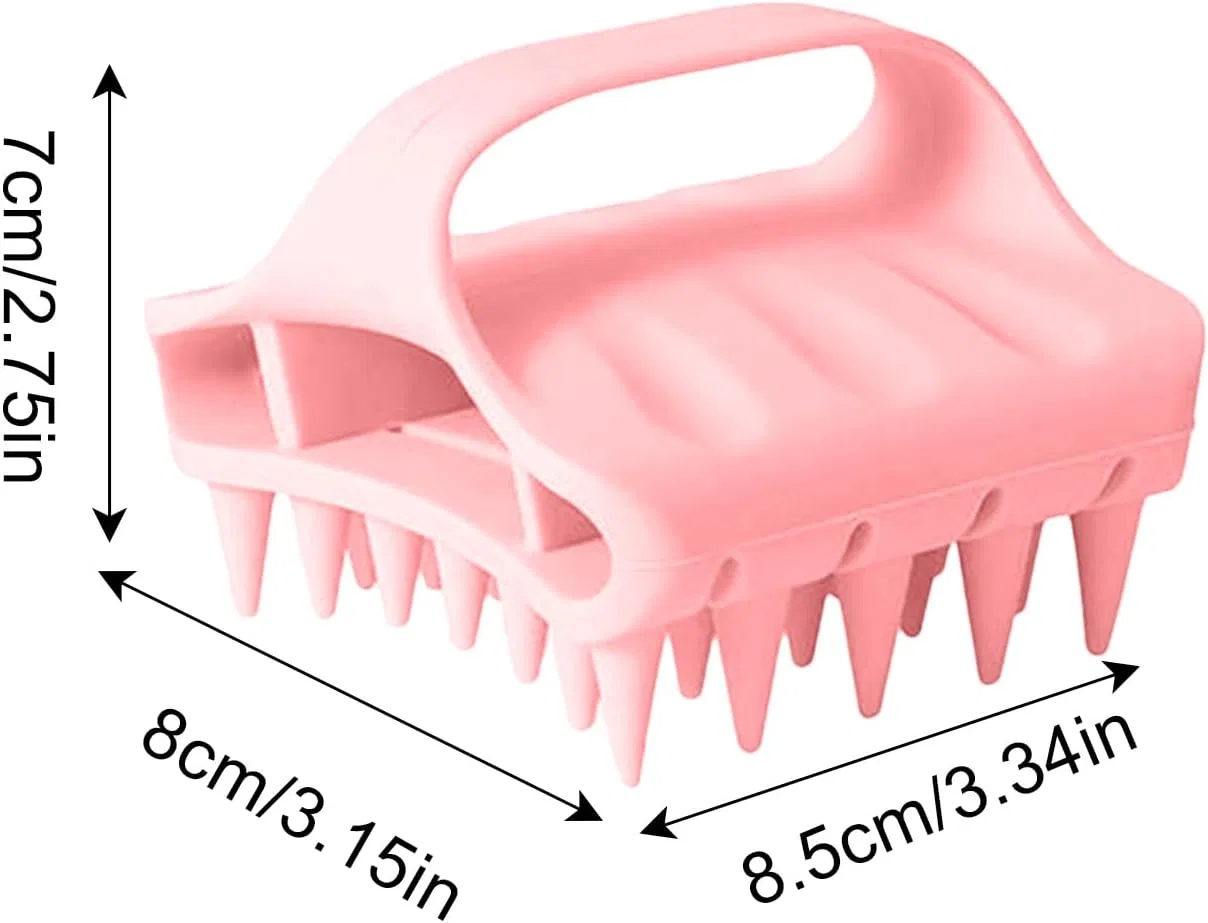 Силиконовый скраб для кожи головы Jvjggag, 1 шт, 10x5x3 см, Pink — фото 2