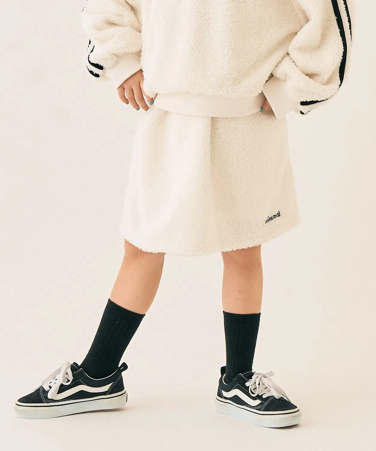 Детская юбка из флиса с принтом minimal, Off White