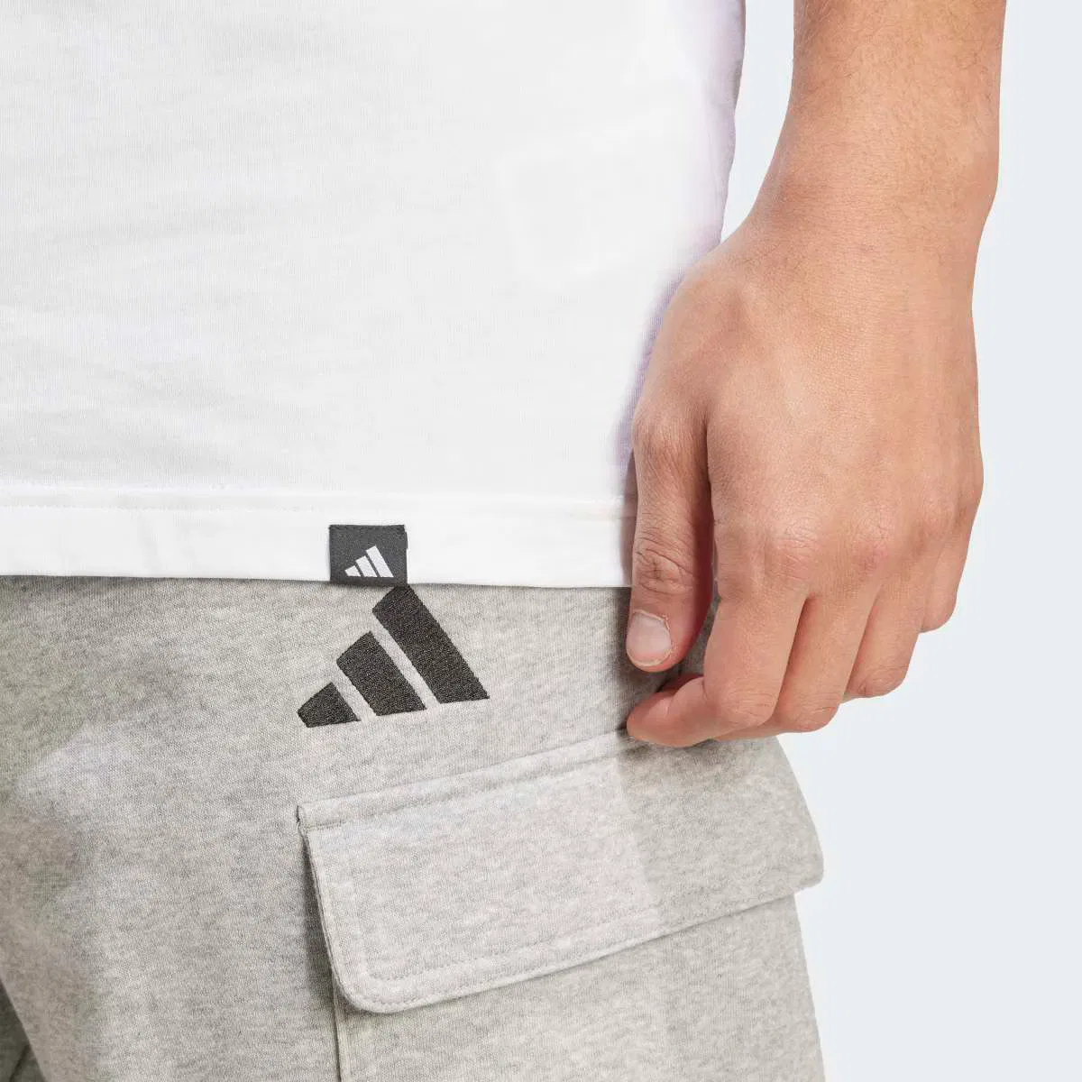 Мужская футболка, Camo Logo, adidas, белый — фото 4