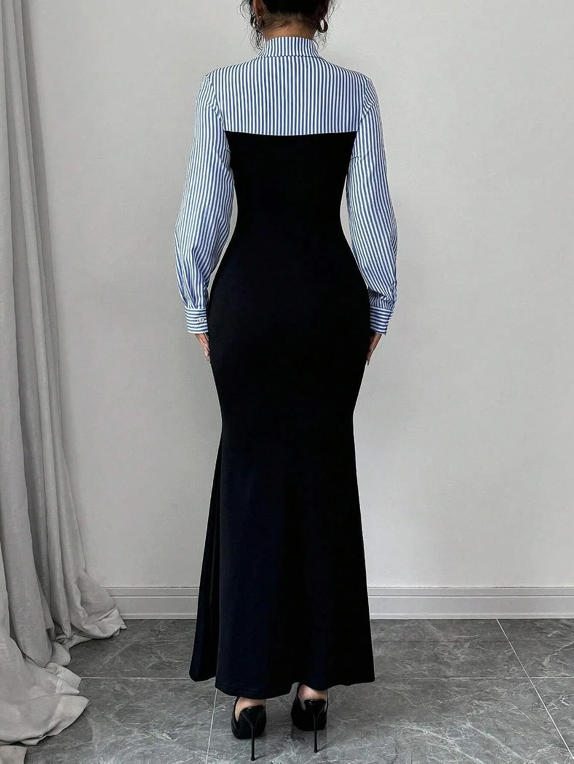 Женское элегантное платье bodycon с высокой лентой LQwwwuMuFA260119044cuH, Multicolor — фото 3