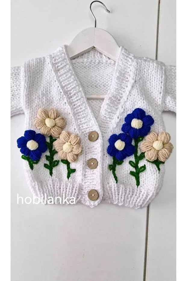 Детский кардиган для девочек хлопковый Basics Hobilanka, White