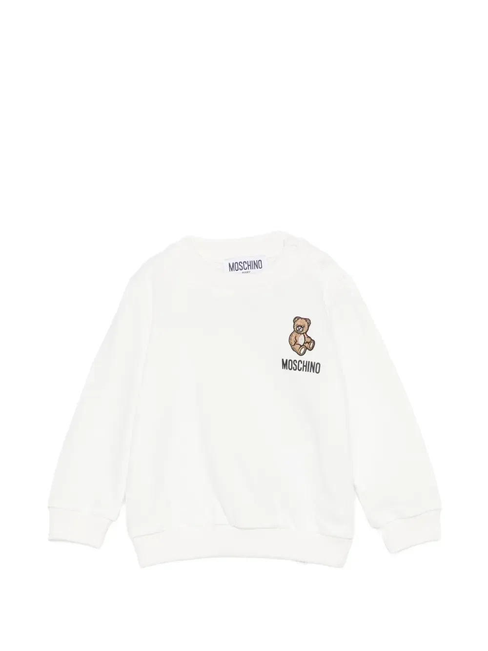 Свитер с логотипом Медвежонка Тедди Moschino Kids, бежевый
