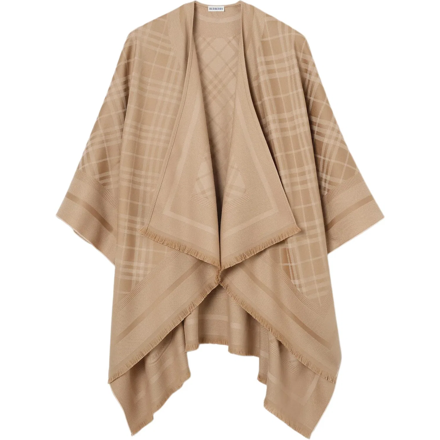 Женское пальто-накидка с принтом Sparrow Cashmere Beige Burberry, Sparrow Cashmere Beige