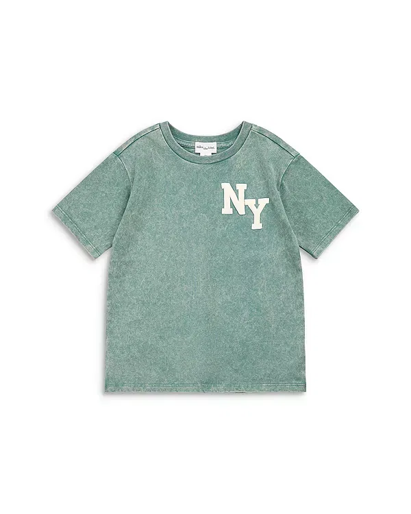 Детская футболка с принтом NY Puff Print Tee Miles The Label, Teal