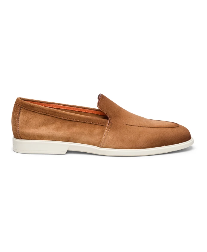

Мужские замшевые лоферы Santoni, коричневый