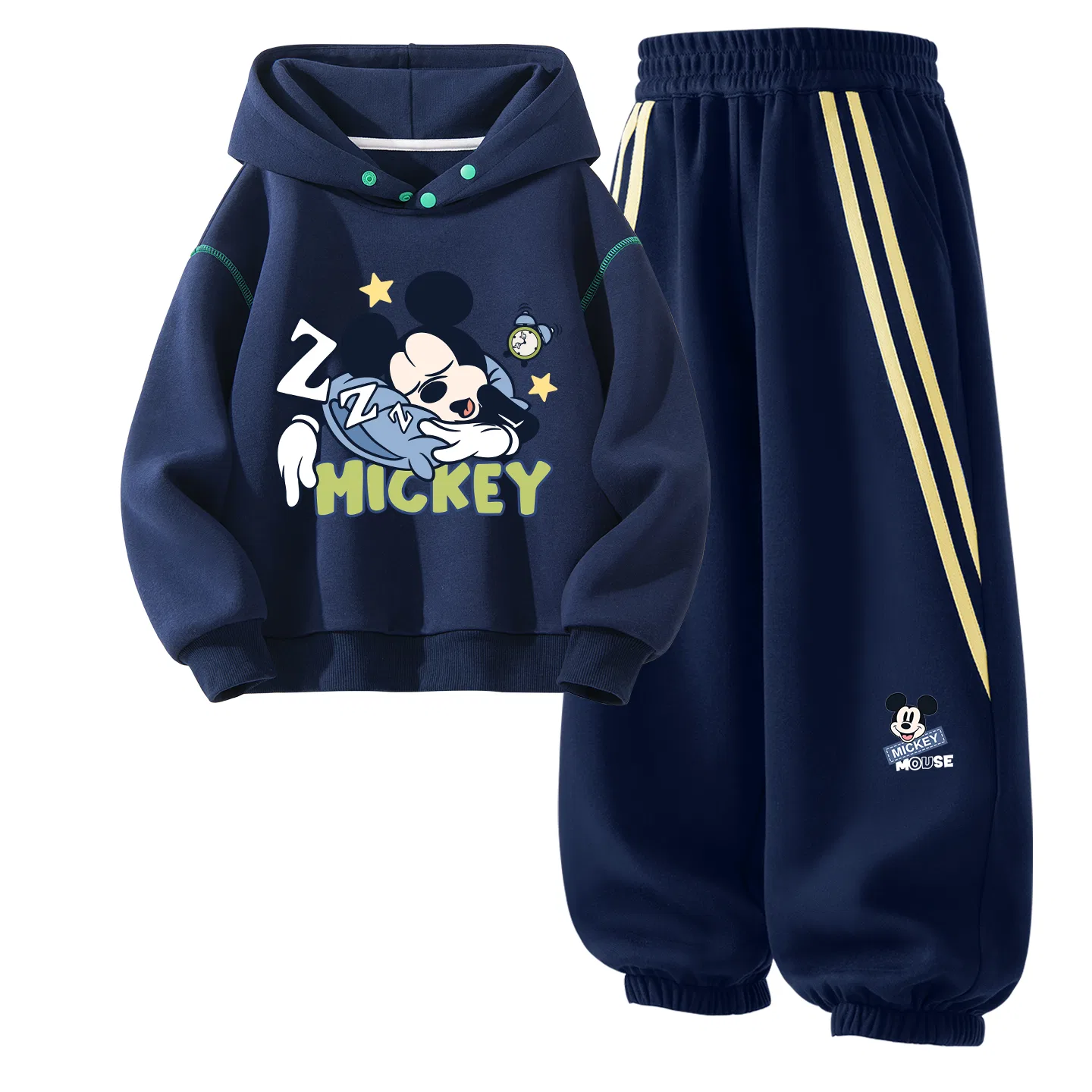 Детский комплект спортивной одежды с капюшоном, с принтом, Disney, Navy Blue