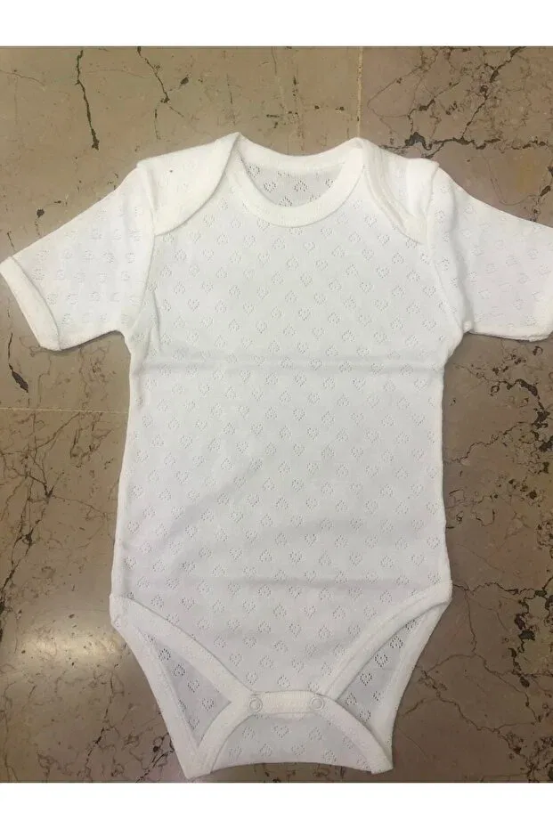 Детское боди с коротким рукавом Combed Cotton Breathable Melo, White