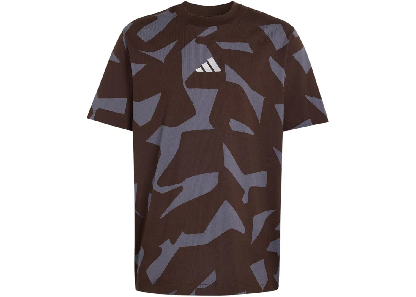 Мужская футболка с коротким рукавом с камуфляжным принтом Adidas, Aurora Coffee/Aurora Onix