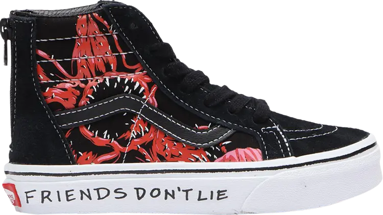 

Кеды Vans Stranger Things x Sk8-Hi Zip Kids Upside Down, черный