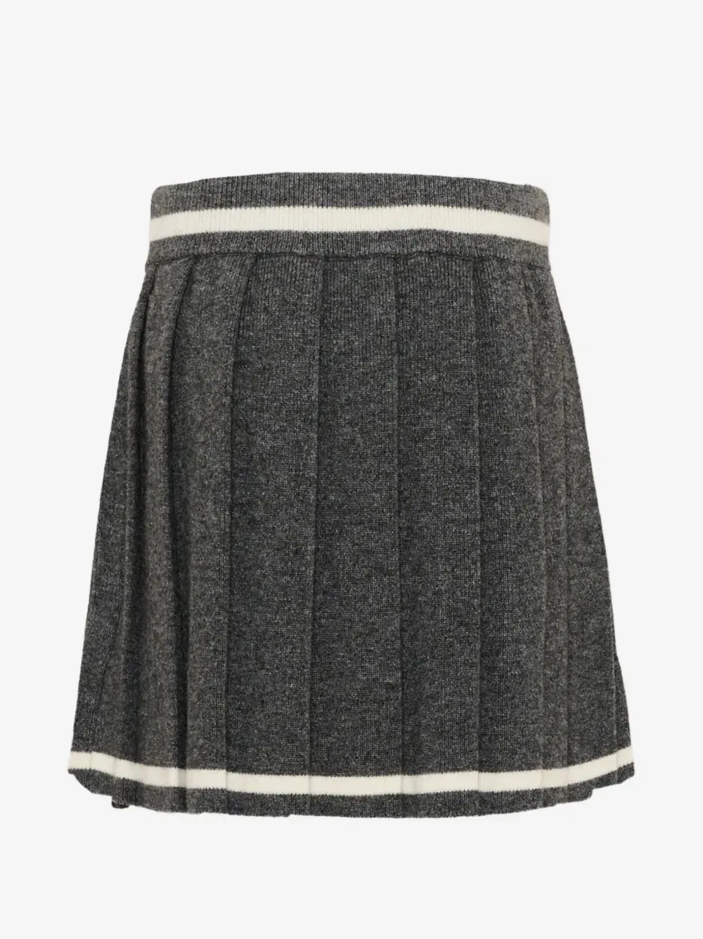 Плиссированная юбка с нашивкой-логотипом Trussardi Junior, серый — фото 2