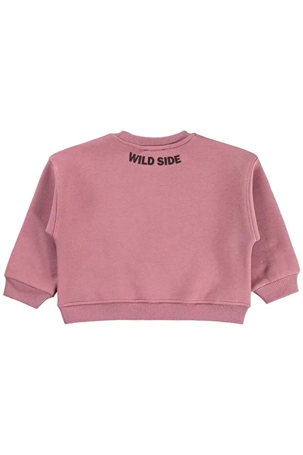 Детские свитшот для девочек с вышивкой Daisy Civil Girls, Dried Rose — фото 2