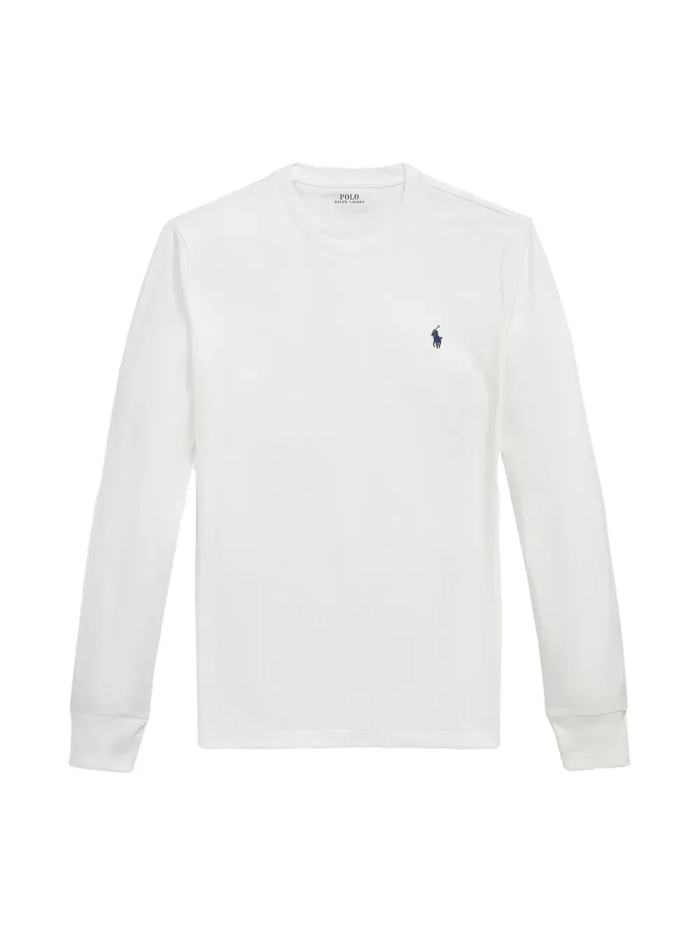 Лонгслив (футболка с длинным рукавом) с вышитым логотипом Polo Ralph Lauren, белый
