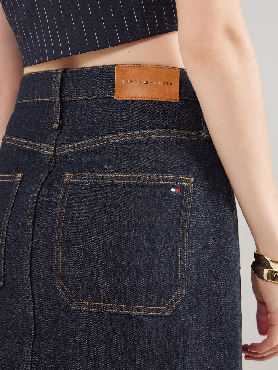 Юбка TOMMY HILFIGER темно-синего цвета — фото 2