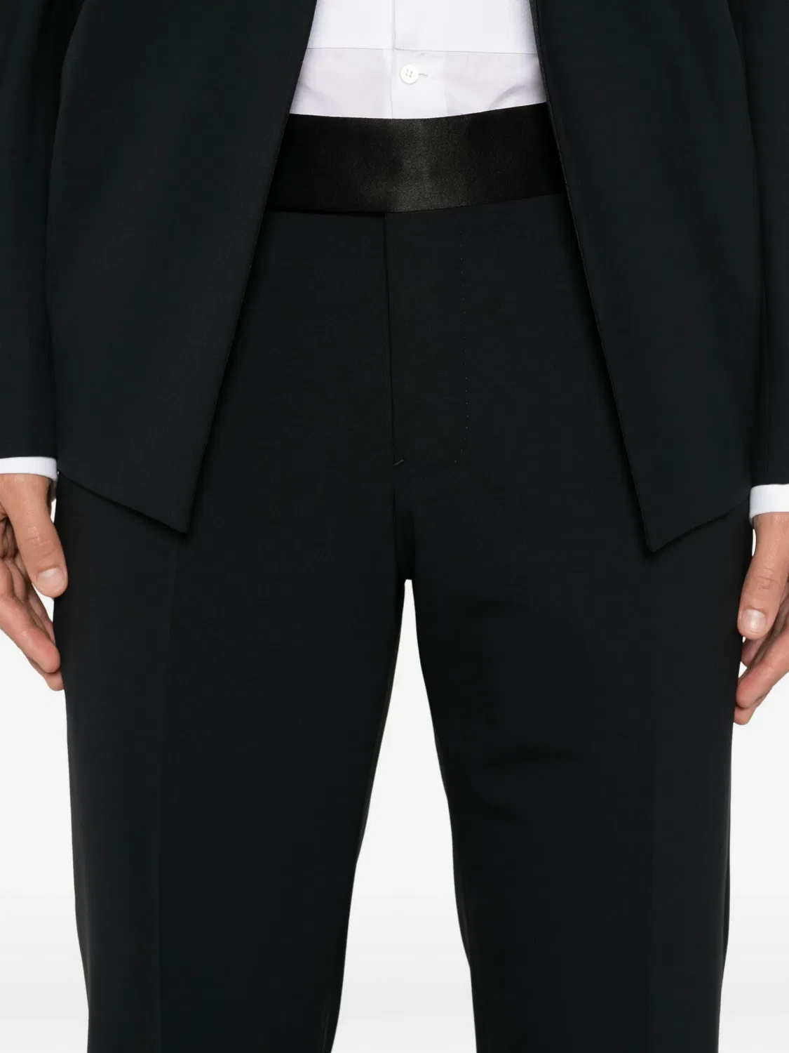 Emporio Armani Двубортный костюм с пиковыми лацканами, синий — фото 2