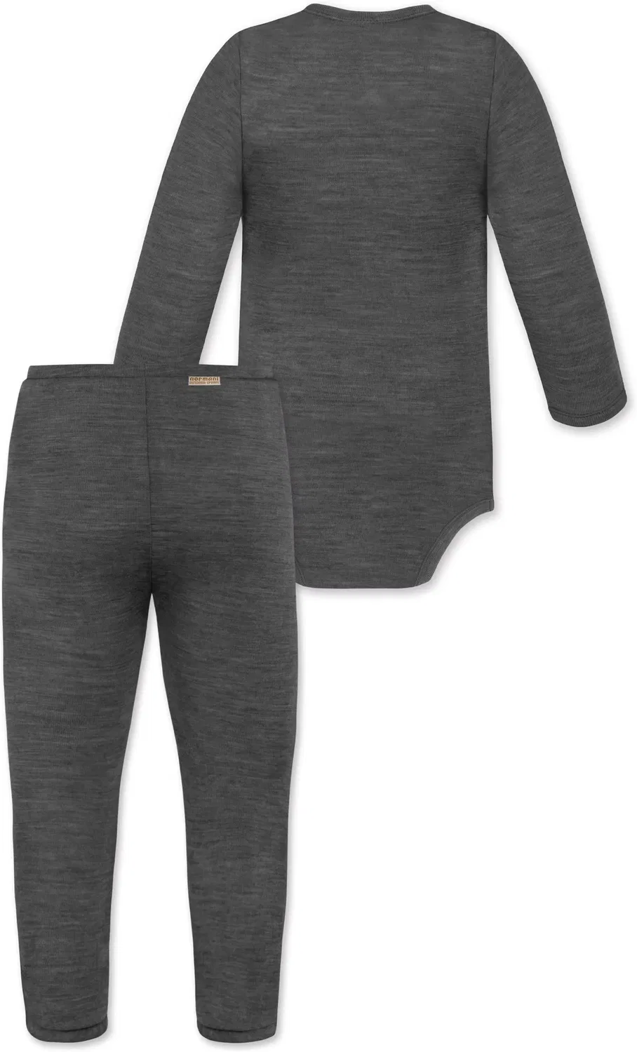 Боди-комбинезон с длинным рукавом и штаны Baby Merino Normani Outdoor Sports, серый — фото 2