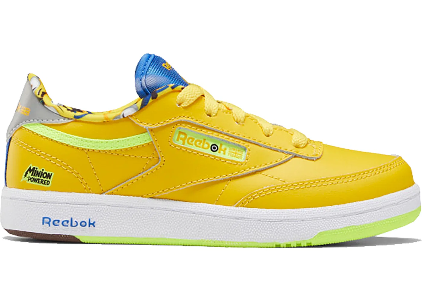 Детские кроссовки Lifestyle Reebok Club C, Primal Yellow/Humble Blue-Silver Metallic