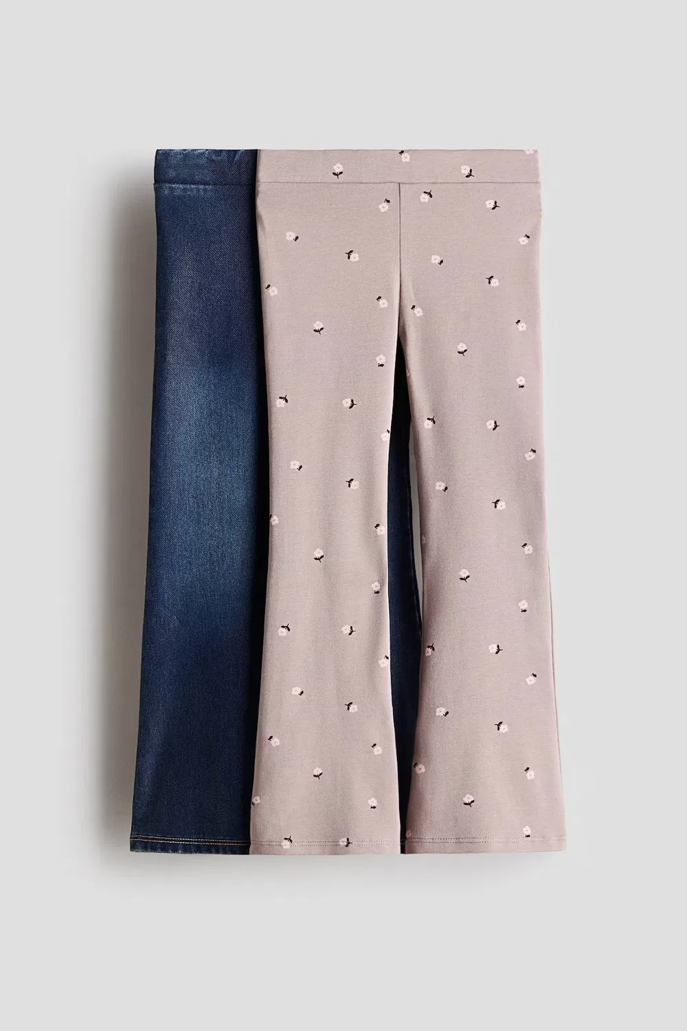 Комплект из 2 джеггинсов H&M, Denimblau/Geblümt