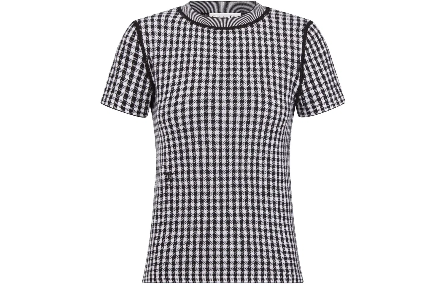 Женский джемпер с частично отрезным воротником DIOR, Black White