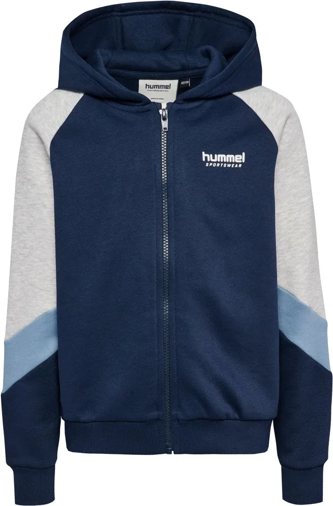Тренировочная куртка с капюшоном на молнии Loose Blocked Zip Hoodie Hummel, синий