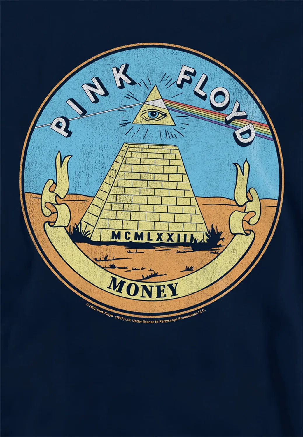 Детский худи Money Seal Youth Kids Pink Floyd, Navy — фото 2
