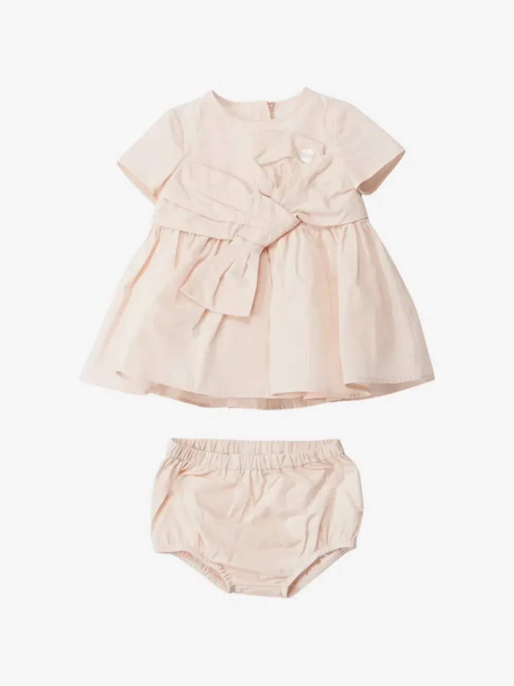 Платье с плиссированной юбкой Elisabetta Franchi Kids, розовый