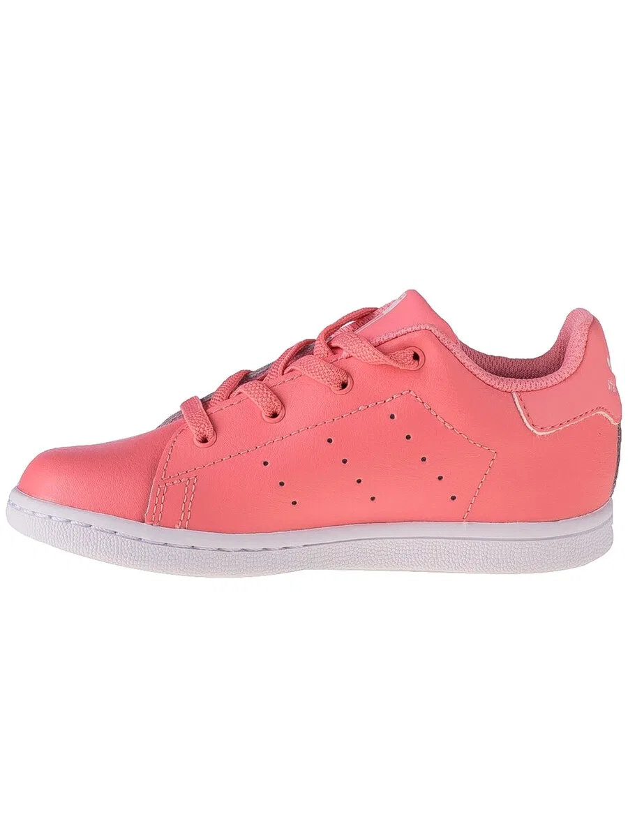 Кроссовки ADIDAS ORIGINALS 'adidas Stan Smith EL K' розового цвета — фото 2