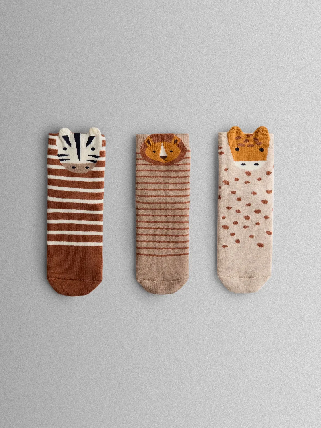 Носки, толстые, Zoo Socks Jojo Maman Bébé, натуральный