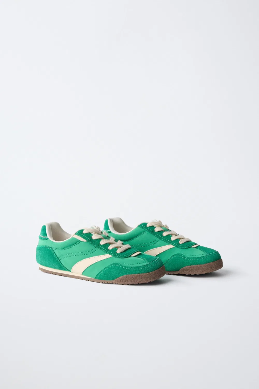 Кроссовки с тонкой подошвой ZARA, Green — фото 2