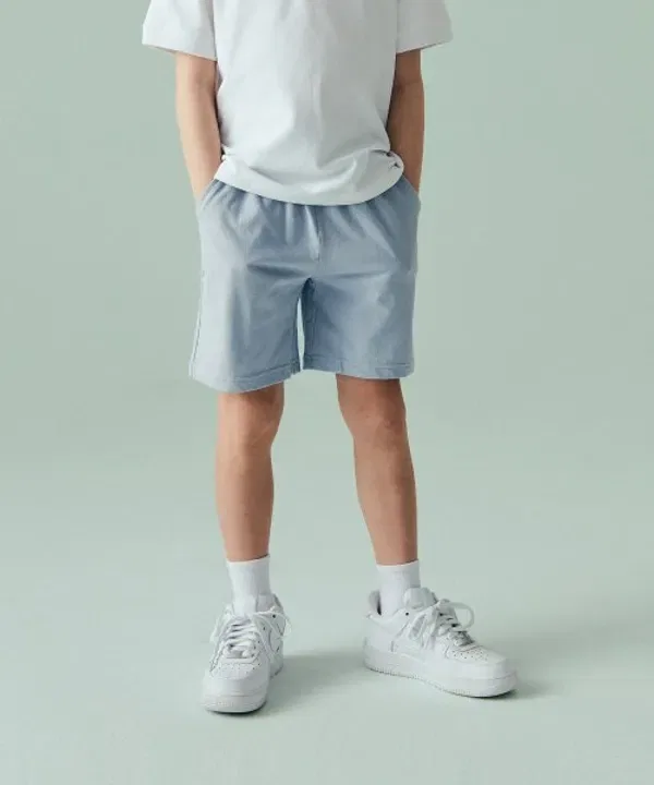 Шорты легкие, Liteweight Sweat Shorts Musinsa Standard Kids, голубой-серый