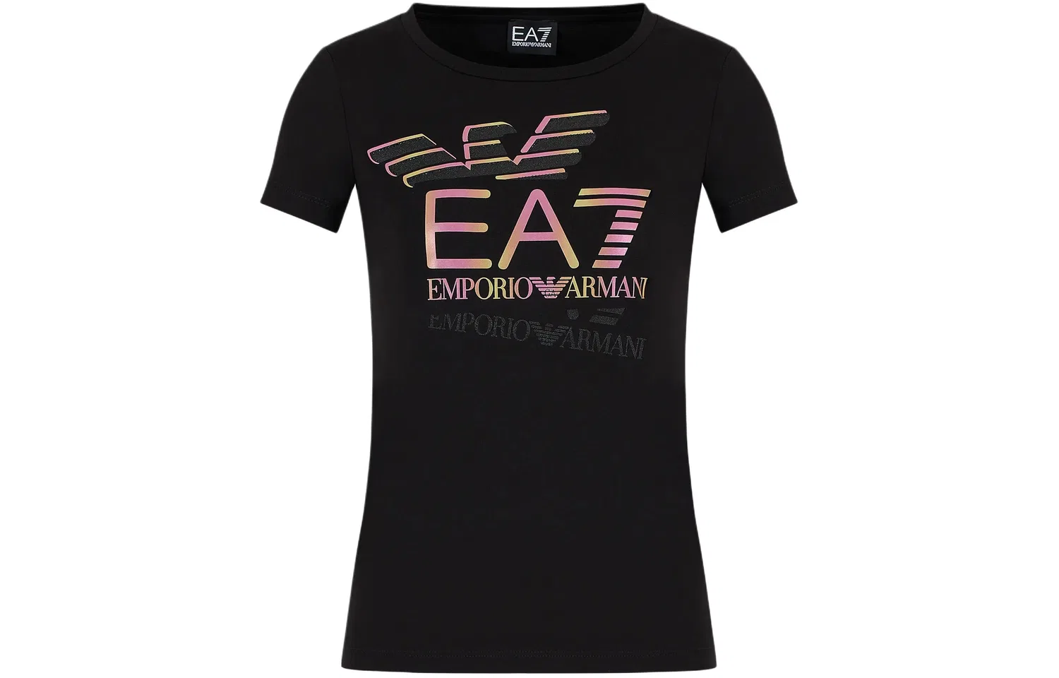 Женская футболка с логотипом EMPORIO ARMANI, Черный