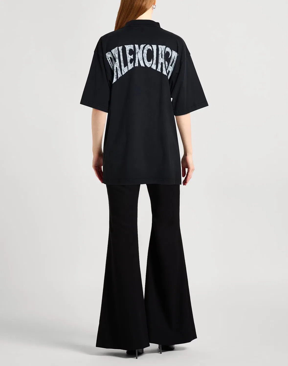 Женская футболка с принтом Balenciaga, черный — фото 3