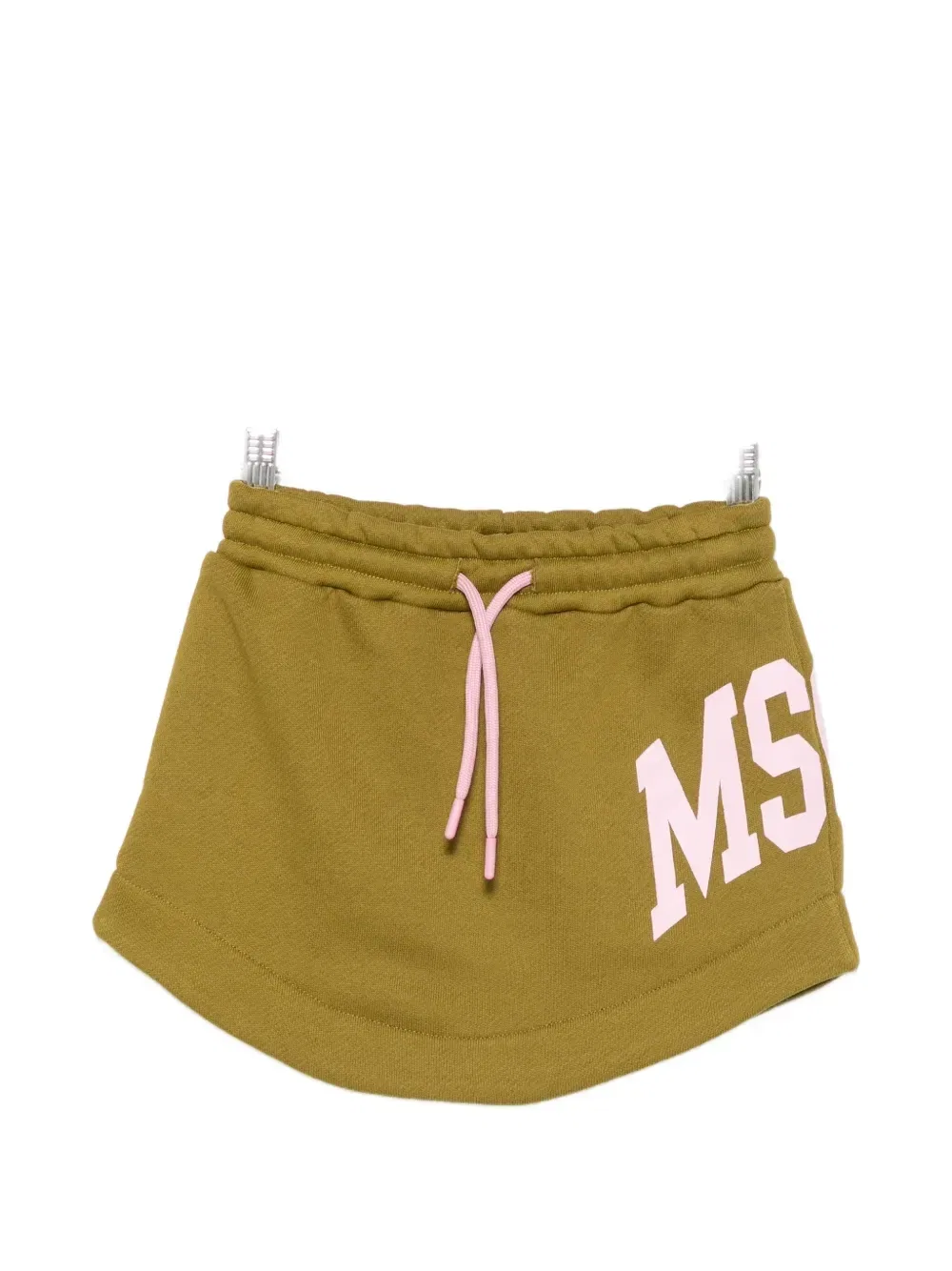Юбка на шнуровке с логотипом Msgm Kids, зеленый