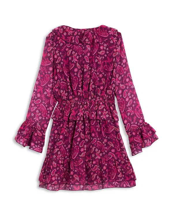 Детское платье с принтом для девочек Aqua, Mauve Paisley — фото 2