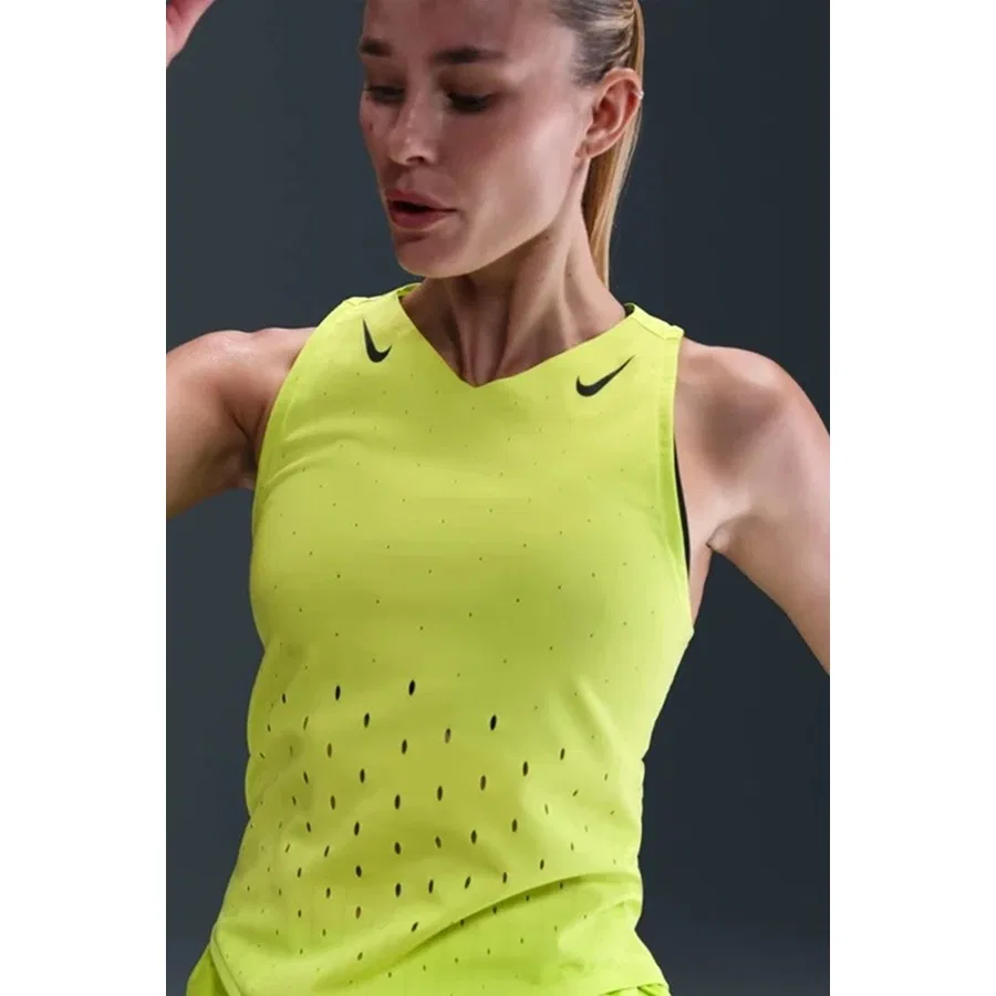 Женский топ-майка Nike Aeroswift Dri-Fit Singlet, Сиреневый — фото 2