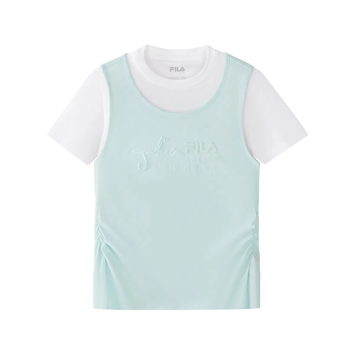 Футболка с круглым вырезом FILA KIDS, Cool Mint Green