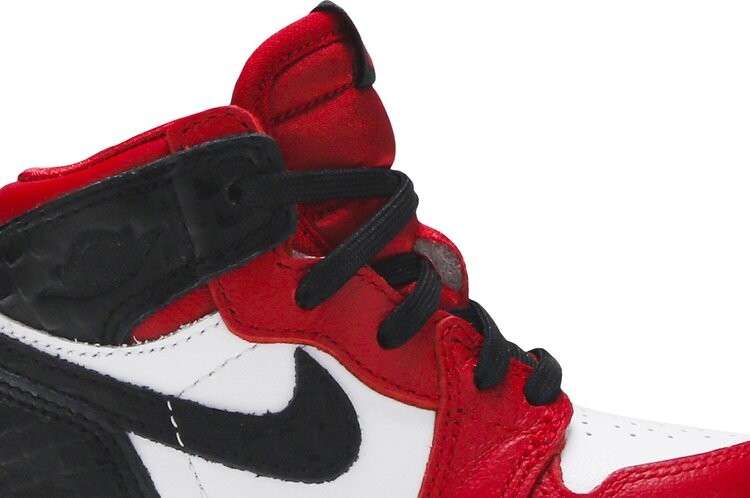 Кроссовки Air Jordan 1 Retro High OG TD Satin Red, красный — фото 2